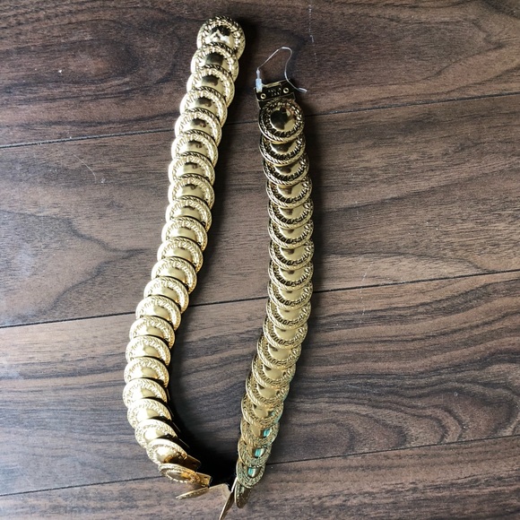Vintage stretchy coins belt golden - Picture 6 of 9